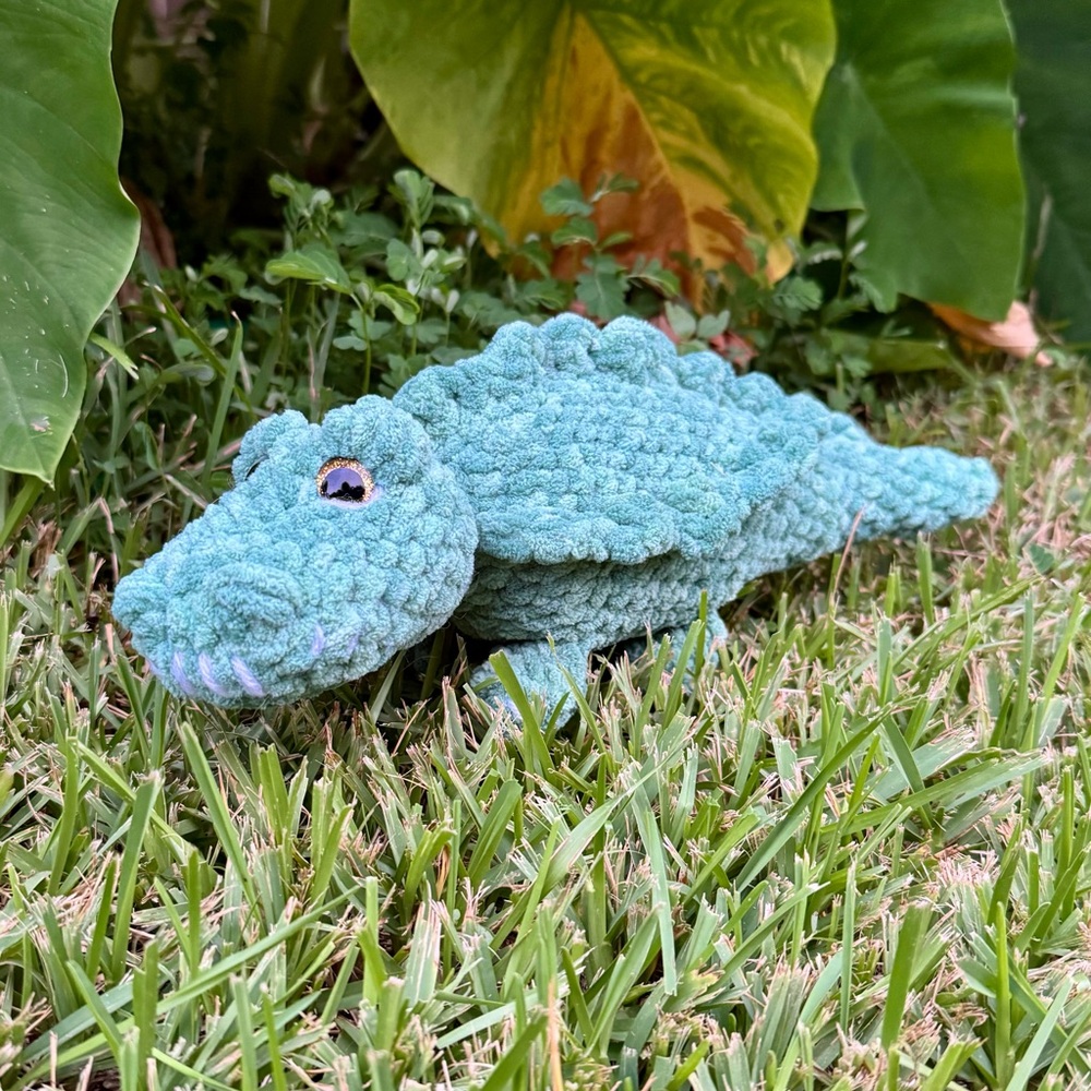 Handmade Crocheted Plush Crochet Crocodile Toy